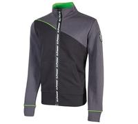 U-Power URANUS, felpa, leggero, caldo pile, cappotto foderato in pelliccia sintetica, zip intera con multitasche e maniche lunghe (ASPHALT GREY - 2XL)