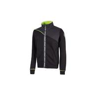 U-Power URANUS, felpa, leggero, caldo pile, cappotto foderato in pelliccia sintetica, zip intera con multitasche e maniche lunghe (BLACK CARBON - 2XL)