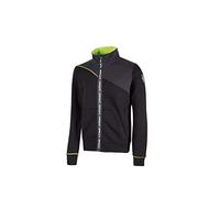 U-Power URANUS, felpa, leggero, caldo pile, cappotto foderato in pelliccia sintetica, zip intera con multitasche e maniche lunghe (BLACK CARBON - 4XL)