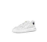 U-Power Urban Lifestyle Dragos, Scarpe Sportive e Casual Bianche, Blu e Beige Morbida Pelle. Sneakers Basse con Suola Antiscivolo con Inserto Infinergy, Ideali per l'uso Quotidiano.