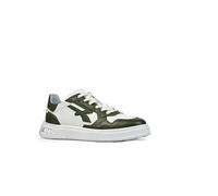 U-Power Urban Lifestyle Genesis, Scarpe Sportive e Casual Bianche e Verdi in Morbida Pelle. Sneakers Basse con Suola Antiscivolo con Inserto Infinergy, Ideali per l'uso Quotidiano.