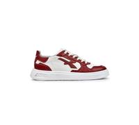 U-Power Urban Lifestyle Scarlett, Scarpe Sportive e Casual Bianche e Rosse in Morbida Pelle. Sneakers Basse con Suola Antiscivolo con Inserto Infinergy, Ideali per l'uso Quotidiano.