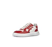 U-Power Urban Lifestyle Scarlett, Scarpe Sportive e Casual Bianche e Rosse in Morbida Pelle. Sneakers Basse con Suola Antiscivolo con Inserto Infinergy, Ideali per l'uso Quotidiano.