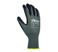 U-Power Valzer Guanti Da Lavoro Antifortunistica Supporto Poliestere Spalmatura Nitrile Protezione Rischi Meccanici Grigio 9/L