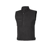 U-Power Wave, Gilet in Cotone, Giacca Casual Country da Uomo con Zip Intera, Ampie Tasche Frontali, Collo Alto, Abbigliamento da Lavoro Leggero e Confortevole (BLACK CARBON - L)