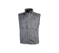 U-Power Wave, Gilet in Cotone, Giacca Casual Country da Uomo con Zip Intera, Ampie Tasche Frontali, Collo Alto, Abbigliamento da Lavoro Leggero e Confortevole (GREY IRON - L)