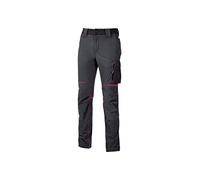 U-Power World Modern, Pantalone Slim Fit, con Multitasche Frontali e Laterali, Comodo ed Elasticizzato, con Bottone Frontale, Tessuto Traspirante (GREY FUCSIA - L)