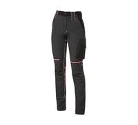 U-Power World Modern, Pantalone Slim Fit, con Multitasche Frontali e Laterali, Comodo ed Elasticizzato, con Bottone Frontale, Tessuto Traspirante (GREY FUCSIA - M)