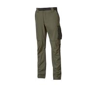 U-Power World, Pantaloni Cargo Slim Fit, con Multi Tasche Frontali e Laterali, Pantaloni Comodi ed Estensibili, con Bottone Frontale, Tessuto Traspirante (Dark Green - 2XL)