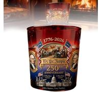 U.S. 250th Anniversary Whiskey Bottle,Declaration of Independence Printed Glasses,250th Anniversary Decanter,"We The People" Heritage Whiskey Glass,for Liquor Scotch Bourbon & Wine
