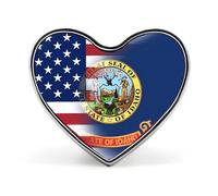 U.S.A. State of Idaho Bandiere Stato Carino Spilla Distintivo A Forma di Cuore Pin Cappello Abbigliamento Gioielli Accessori Regali per Festa di Nozze