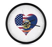 U.S.A. State of Idaho Flags State Modern Wall Clock 25,4 cm senza ticchettio silenzioso al quarzo orologi rotondi per la decorazione di casa ufficio