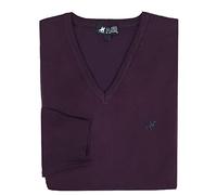 U.S. Grand Polo Equipment & Apparel Maglione Maglioncino Uomo Scollo V Pullover Punta Tinta Unita Elegante M L XL XXL XXXL (XL - Bordeaux)