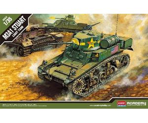 U.s. M3a1 Stuart Light Tank 1:35 Plastic Model Kit ACADEMY