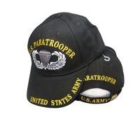 U.S.Militare Paracadutista Crest Diamante Ali Nero Ricamato Cappello Cotone
