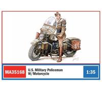 MINI ART 1/35 U.S. MILITARY POLICEMAN WITH MOTORCYCLE