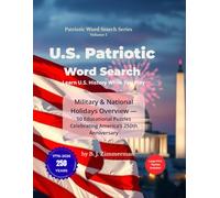 U.S. Patriotic Word Search: Military & National Holidays Overview - 50 Educational Puzzles Celebrating America’s 250th Anniversary