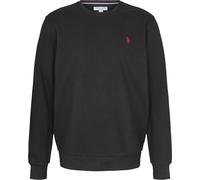 U.S. POLO ASSN. Adler - Felpa classica con scollo rotondo, 100% cotone, colore nero, XL