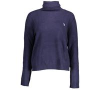 U.S. POLO ASSN. "Blue Acrylic Women Sweater with Turtleneck Detail" - XL