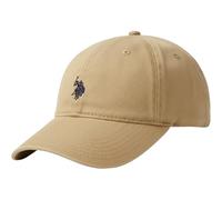 U.S. Polo Assn. Concept One Small Polo Pony Logo Baseball Hat, 100% Cotton, Adjustable Cap, Khaki