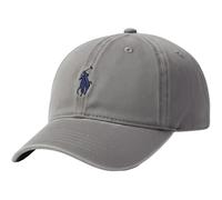 U.S. Polo Assn. Concept One Small Polo Pony Logo Baseball Hat, 100% Cotton, Adjustable Cap, Light Grey
