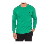 U.S. Polo Assn., ,Knitwear ,Uomo ,Verde ,L Maglia a Manica Lunga con Scollo Rotondo