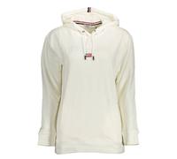 U.S. POLO ASSN. White Cotton Women Sweater with Hood and Pockets - XL