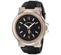 U.S. Polo - Orologio da polso da uomo Accutime USC90006, Silicone Nero, 43 mm, Al quarzo, Adulto, Uomo, Sportivo, Unisex, Vetro minerale, Not water resistant