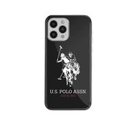 Custodia nera lucida con grande logo US Polo per iPhone 12 Pro Max