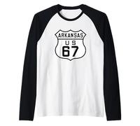 U.S. Route 67 in Arkansas Maglia con Maniche Raglan