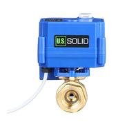 U.S. Solid 1/2" Valvola a sfera motorizzata con funzione manuale, 2 Vie Ottone Elettrovalvola 9-24V AC/DC, 2 fili, ritorno automatico NC
