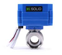 U.S. Solid 1" Valvola a sfera motorizzata 2 Vie Acciaio inossidabile Elettrovalvola 220V AC (85V-265V AC), 2 fili, ritorno automatico NC