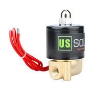 U.S. Solid 220V AC 1/8" G Elettrico elettrovalvola Ottone normalmente chiuso Solenoid Valve Azionata direttamente Per Acqua Aria Olio