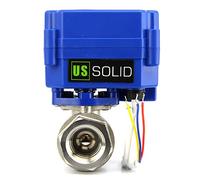 U.S. Solid 3/4" Valvola a sfera motorizzata Acciaio inossidabile Elettrovalvola, 9-24V AC/DC, 3 fili, Porta standard