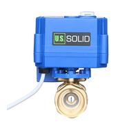 U.S. Solid 3/4" Valvola a sfera motorizzata con funzione manuale, 2 Vie Ottone Elettrovalvola 9-24V AC/DC, 2 fili, ritorno automatico NC