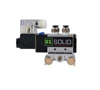 U.S. Solid 4V210-08 3 elettrovalvole a solenoide pneumatiche 2 posizione 5 modo base collettore, CC 24V