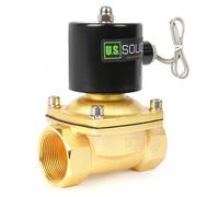 U.S. Solid Elettrovalvola - 1 1/2" valvola elettrica dell'acqua di CA della lega di zinco 220V, guarnizione di NBR