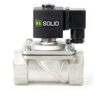 U.S. Solid Elettrovalvola a solenoide da 1-1/4" - AC 220V in acciaio inossidabile con guarnizione in Viton, normalmente chiusa, tipo scatola di giunzione, filettatura G