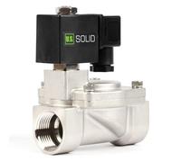 U.S. Solid Elettrovalvola a solenoide dell'acciaio inossidabile 1" - CC 12V, normalmente chiusa, 4.4-232 PSI, pilota-azionato, guarnizione di Viton