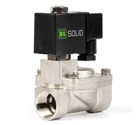U.S. Solid Elettrovalvola a solenoide dell'acciaio inossidabile 3/4" - CC 12V, normalmente chiusa, 4.4-232 PSI, pilota-azionato, guarnizione di Viton