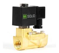 U.S. Solid Elettrovalvola a solenoide d'ottone 1/2" - CC 12V, normalmente chiusa, 4.4-232 PSI, pilota-azionato, guarnizione di Viton
