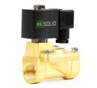 U.S. Solid Elettrovalvola a solenoide d'ottone 3/4" - CC 12V, normalmente chiusa, 4.4-232 PSI, pilota-azionato, guarnizione di Viton