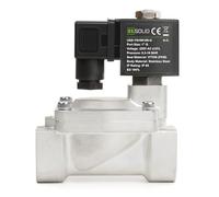 U.S. Solid Elettrovalvola a solenoide in acciaio inox 1" G - 220V AC, 0,3-16 bar, normalmente chiusa, guarnizione VITON, funzionamento pilotato