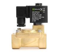 U.S. Solid Elettrovalvola a solenoide in ottone 3/8" G - 24V AC, 0,3-16 bar, normalmente chiusa, guarnizione VITON, funzionamento pilotato