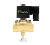 U.S. Solid Elettrovalvola elettrica in ottone da 1/2", 24 V CC, normalmente chiusa, cambio manuale, classificato IP65, per sistemi di controllo dell'aria e fluidi esterni