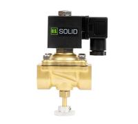 U.S. Solid Elettrovalvola elettrica in ottone da 3/4", 24 V CC, normalmente chiusa, cambio manuale, classificato IP65, per sistemi di controllo fluidi e aria all'aperto