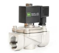 U.S. Solid Elettrovalvola in acciaio inossidabile G 1/2" 24 V DC normalmente chiusa 10 bar - Valvola acqua elettrica per acqua, aria, diesel, cherosene, benzina