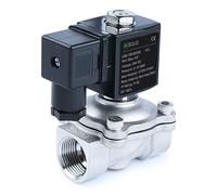 U.S. Solid Elettrovalvola in acciaio inossidabile G 1" 24 V DC normalmente chiusa 10 bar - Valvola acqua elettrica per acqua, aria, diesel, cherosene, benzina