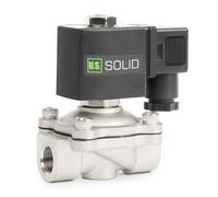 U.S. Solid Elettrovalvola in acciaio inossidabile G 3/8" 24 V DC normalmente chiusa 10 bar - Valvola acqua elettrica per acqua, aria, diesel, cherosene, benzina