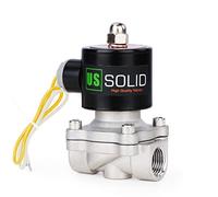 U.S. Solid Elettrovalvola in acciaio inox 1/2" G - 220V AC, normalmente chiusa, azionamento diretto, per acqua, aria, gas